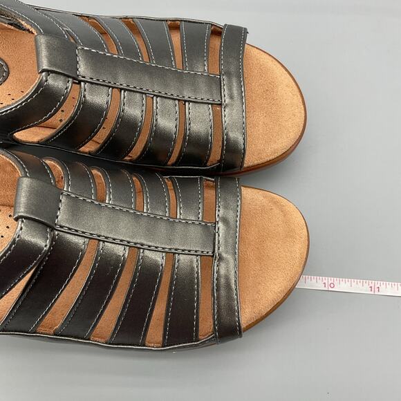 NEW White Mountain Women’s Valencia Slip on Clog Sandals Pewter Size 7.5 - Picture 8 of 11